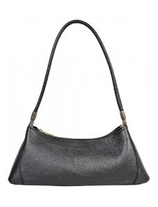 Luksuzna Talijanska torba od prave kože VERA ITALY "Dakela", boja crna, 11x30cm