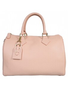 Luksuzna Talijanska torba od prave kože VERA ITALY "Arieza", boja puderasto ružičasta, 25x29cm