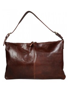 Luksuzna Talijanska torba od prave kože VERA ITALY "African", boja tamnosmeđa, 37x56cm