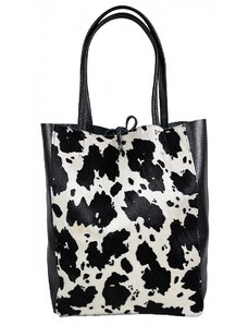 Luksuzna Talijanska torba od prave kože VERA ITALY "Bratislava", boja životinjski print, 37x36cm