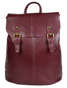 Luksuzna Talijanska torba od prave kože VERA ITALY "Talifia", boja tamnocrvena, 32x33cm