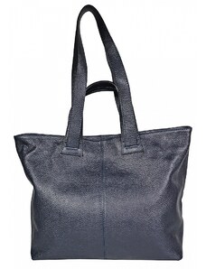 Luksuzna Talijanska torba od prave kože VERA ITALY "Lizet", boja tamnoplava, 30x45cm