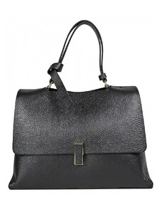 Luksuzna Talijanska torba od prave kože VERA ITALY "Regola", boja crna, 23x30cm