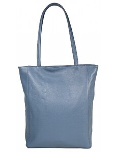 Luksuzna Talijanska torba od prave kože VERA ITALY "Apela", boja svijetlo plava, 36x37cm