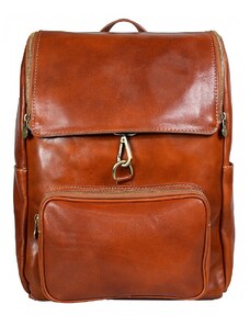 Luksuzna Talijanska torba od prave kože VERA ITALY "Miller", boja konjak, 41x29cm
