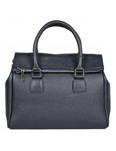 Luksuzna Talijanska torba od prave kože VERA ITALY "Samzoa", boja tamnoplava, 24x30cm