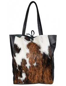 Luksuzna Talijanska torba od prave kože VERA ITALY "Arjentina", boja životinjski print, 37x36cm