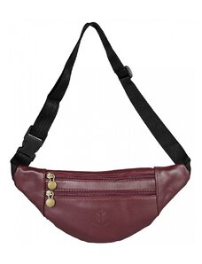 Luksuzna Talijanska torba od prave kože VERA ITALY "Gero", boja tamnocrvena, 14x30cm