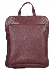 Luksuzna Talijanska torba od prave kože VERA ITALY "Antaresa", boja tamnocrvena, 29x26cm