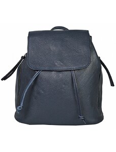 Luksuzna Talijanska torba od prave kože VERA ITALY "Bilena", boja tamnoplava, 28x30cm