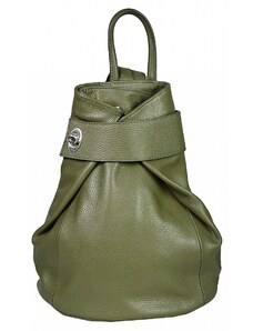 Luksuzna Talijanska torba od prave kože VERA ITALY "Farera", boja tamno zeleno, 33x27cm