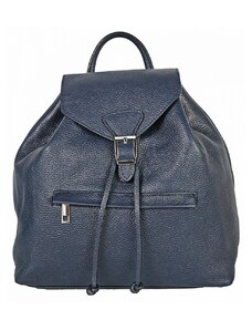 Luksuzna Talijanska torba od prave kože VERA ITALY "Balbina", boja tamnoplava, 30x34cm