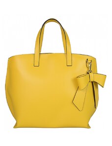 Luksuzna Talijanska torba od prave kože VERA ITALY "Rebasta", boja žuta, 33x46cm