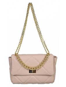 Luksuzna Talijanska torba od prave kože VERA ITALY "Semetra", boja puderasto ružičasta, 18x27cm