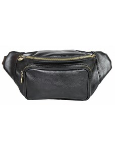 Luksuzna Talijanska torba od prave kože VERA ITALY "Donato", boja crna, 13x30cm