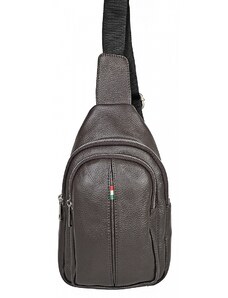 Luksuzna Talijanska torba od prave kože VERA ITALY "Misor", boja tamnosmeđa, 29x19cm
