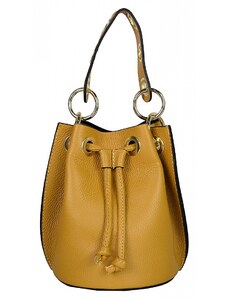 Luksuzna Talijanska torba od prave kože VERA ITALY "Rupata", boja senf, 20x20cm