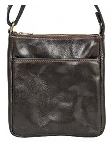 Luksuzna Talijanska torba od prave kože VERA ITALY "Marsel", boja tamnosmeđa, 24x22cm