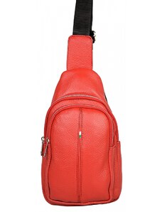 Luksuzna Talijanska torba od prave kože VERA ITALY "Fisor", boja crvena, 29x19cm
