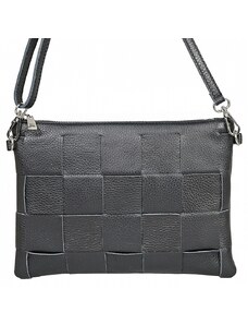 Luksuzna Talijanska torba od prave kože VERA ITALY "Laskarina", boja crna, 19x27cm