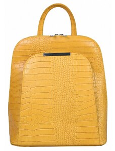 Luksuzna Talijanska torba od prave kože VERA ITALY "Gilde", boja senf, 31x28cm