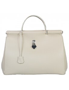 Luksuzna Talijanska torba od prave kože VERA ITALY "Laila", boja bež, 30x35cm