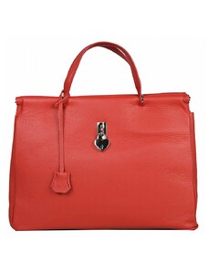 Luksuzna Talijanska torba od prave kože VERA ITALY "Horna", boja crvena, 30x35cm