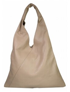 Luksuzna Talijanska torba od prave kože VERA ITALY "Igela", boja mink, 35x45cm