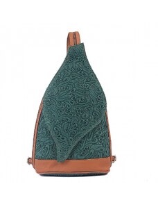 Luksuzna Talijanska torba od prave kože VERA ITALY "Pirofea", boja zelena, 30x22cm
