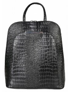 Luksuzna Talijanska torba od prave kože VERA ITALY "Bilde", boja crna, 31x28cm
