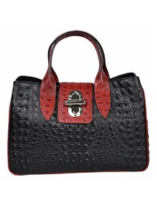 Luksuzna Talijanska torba od prave kože VERA ITALY "Justina", boja crna, 24,5x33cm
