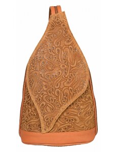 Luksuzna Talijanska torba od prave kože VERA ITALY "Stromanta", boja konjak, 30x22cm