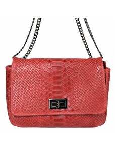 Luksuzna Talijanska torba od prave kože VERA ITALY "Nazareta", boja crvena, 16x21cm