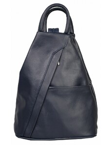 Luksuzna Talijanska torba od prave kože VERA ITALY "Bonni", boja tamnoplava, 30x20cm