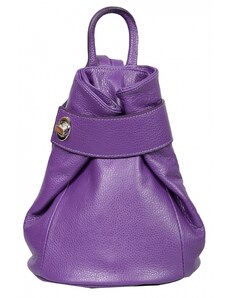 Luksuzna Talijanska torba od prave kože VERA ITALY "Lelfia", boja ljubičasta, 30x28cm