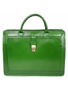 Luksuzna Talijanska torba od prave kože VERA ITALY "Kristchan", boja zelena, 30.5x40cm