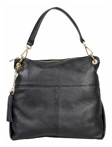 Luksuzna Talijanska torba od prave kože VERA ITALY "Ivona", boja crna, 30x34cm
