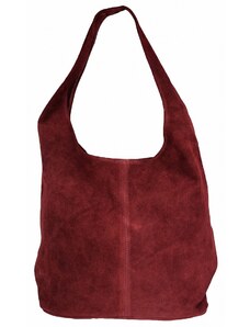 Luksuzna Talijanska torba od prave kože VERA ITALY "Pergolea", boja tamnocrvena, 32x35cm