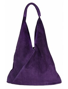 Luksuzna Talijanska torba od prave kože VERA ITALY "Tarile", boja ljubičasta, 35x45cm