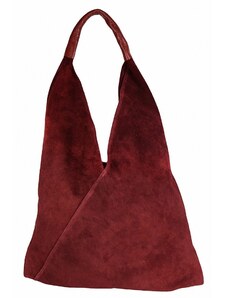 Luksuzna Talijanska torba od prave kože VERA ITALY "Barole", boja tamnocrvena, 35x45cm