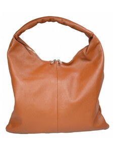 Luksuzna Talijanska torba od prave kože VERA ITALY "Sabie", boja konjak, 38x47cm