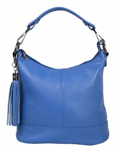 Luksuzna Talijanska torba od prave kože VERA ITALY "Monika", boja kraljevski plava, 25x28cm