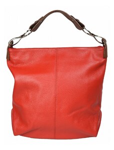 Luksuzna Talijanska torba od prave kože VERA ITALY "Chimela", boja crvena, 35x36cm
