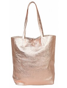 Luksuzna Talijanska torba od prave kože VERA ITALY "Milareta", boja ružičasta, 37x36cm