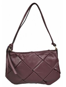 Luksuzna Talijanska torba od prave kože VERA ITALY "Ozuna", boja tamnocrvena, 20x33cm