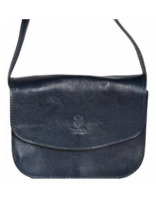 Luksuzna Talijanska torba od prave kože VERA ITALY "Carmela", boja tamnoplava, 17x22cm