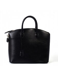 Luksuzna Talijanska torba od prave kože VERA ITALY "Vegasa", boja crna, 28x37cm