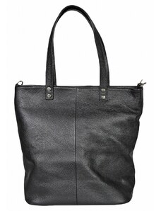 Luksuzna Talijanska torba od prave kože VERA ITALY "Gianita", boja crna, 34x39cm