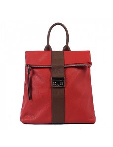 Luksuzna Talijanska torba od prave kože VERA ITALY "Pallena", boja crvena, 32x35cm