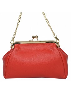 Luksuzna Talijanska torba od prave kože VERA ITALY "Stefy", boja crvena, 18x24cm